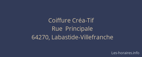 Coiffure Créa-Tif
