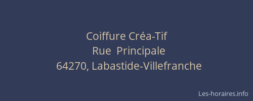 Coiffure Cr&eacute;a-Tif