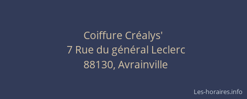 Coiffure Créalys'