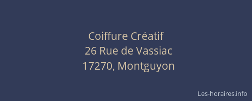 Coiffure Cr&eacute;atif