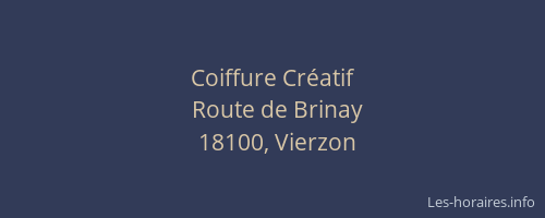 Coiffure Cr&eacute;atif