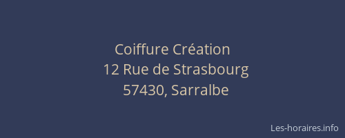 Coiffure Cr&eacute;ation