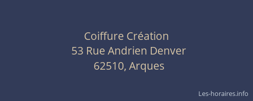 Coiffure Cr&eacute;ation