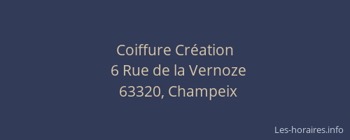 Coiffure Cr&eacute;ation