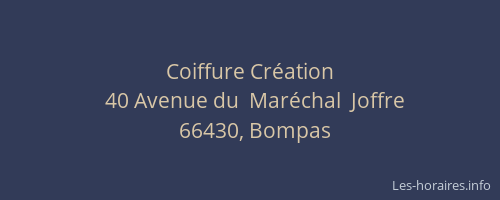 Coiffure Cr&eacute;ation