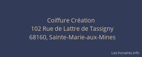 Coiffure Cr&eacute;ation