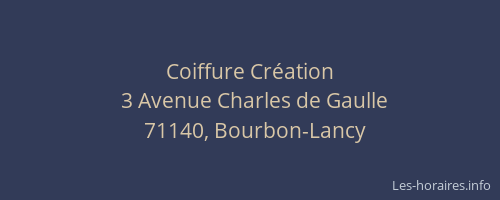 Coiffure Cr&eacute;ation