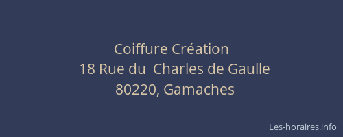 Coiffure Cr&eacute;ation