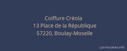 Coiffure Créola