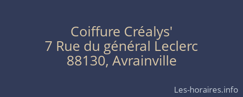 Coiffure Créalys'