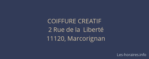COIFFURE CREATIF