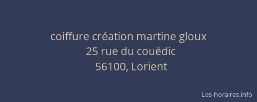 coiffure création martine gloux