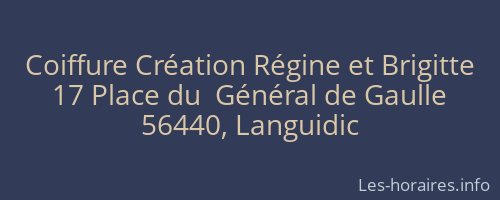 Coiffure Création Régine et Brigitte