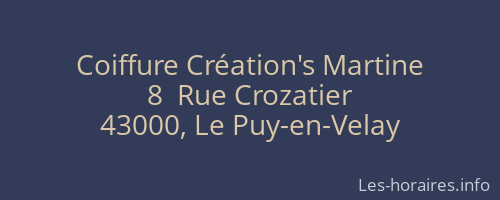 Coiffure Création's Martine