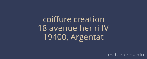 coiffure création