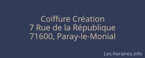 Coiffure Création