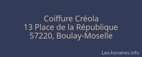 Coiffure Créola