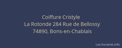 Coiffure Cristyle