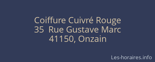 Coiffure Cuivré Rouge