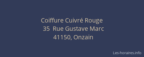 Coiffure Cuivré Rouge