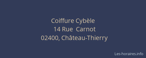 Coiffure Cybèle