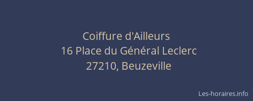 Coiffure d'Ailleurs