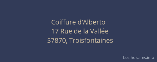 Coiffure d'Alberto