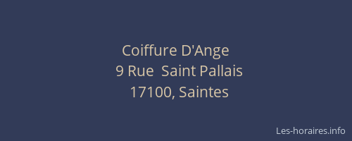 Coiffure D'Ange