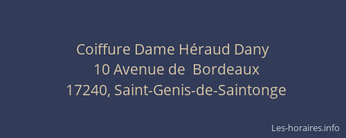 Coiffure Dame Héraud Dany