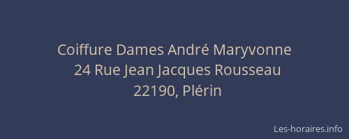 Coiffure Dames André Maryvonne