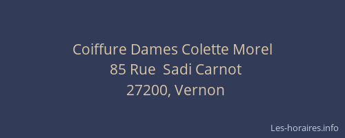 Coiffure Dames Colette Morel