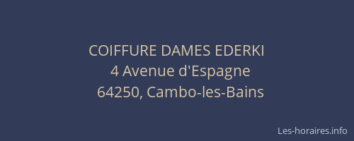 COIFFURE DAMES EDERKI
