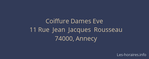Coiffure Dames Eve