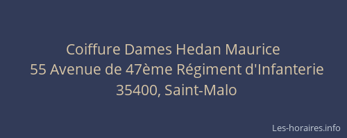 Coiffure Dames Hedan Maurice
