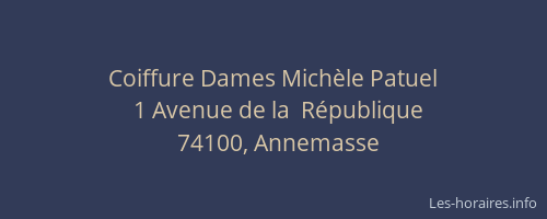 Coiffure Dames Michèle Patuel