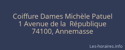 Coiffure Dames Michèle Patuel