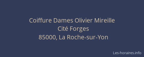 Coiffure Dames Olivier Mireille