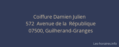 Coiffure Damien Julien