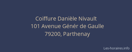 Coiffure Dani&egrave;le Nivault