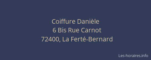Coiffure Dani&egrave;le