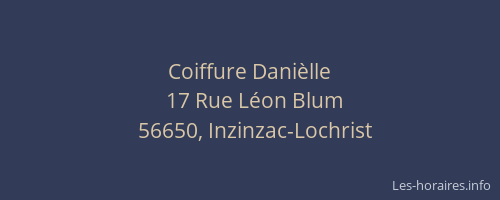 Coiffure Dani&egrave;lle