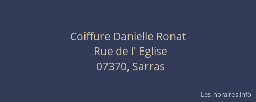 Coiffure Danielle Ronat