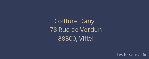 Coiffure Dany