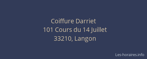 Coiffure Darriet