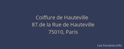 Coiffure de Hauteville