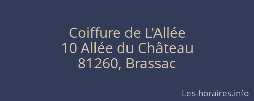Coiffure de L'Allée