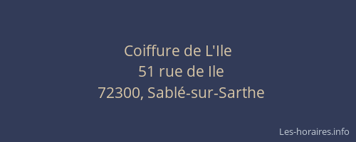 Coiffure de L'Ile