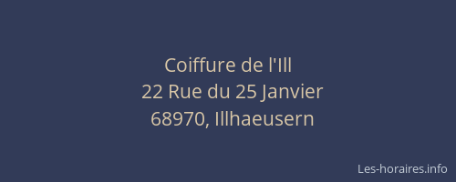 Coiffure de l'Ill