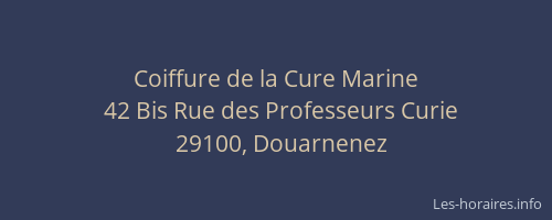 Coiffure de la Cure Marine