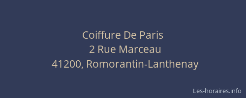 Coiffure De Paris